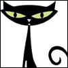 tall black cat avatar
