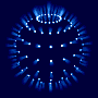 Glowing revolving sphere avatar